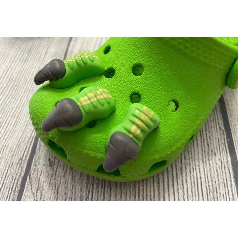 Green Dinosaur Croc Crocs Little Boy Toddler Sandals Shoes, Size 5